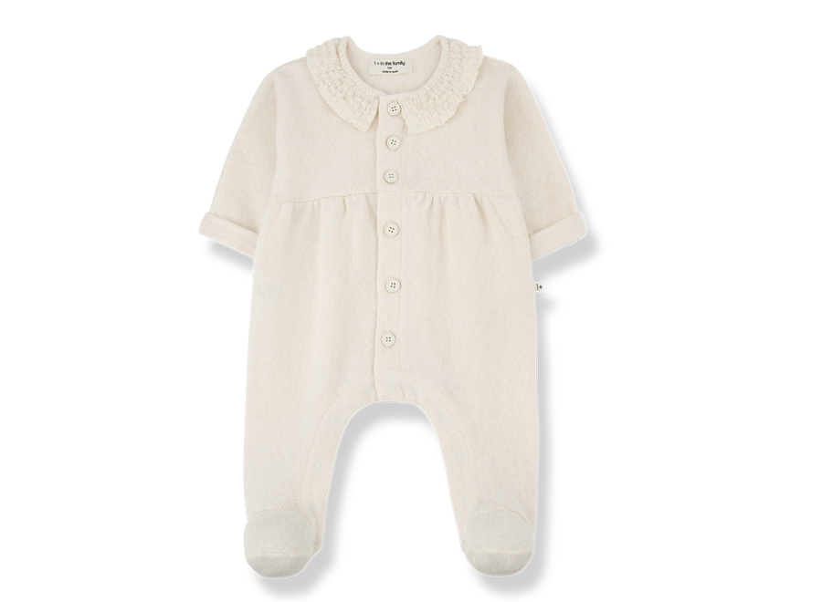 1+ Helen Jumpsuit W/Feet Ecru