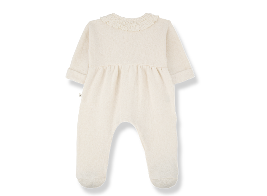 1+ Helen Jumpsuit W/Feet Ecru