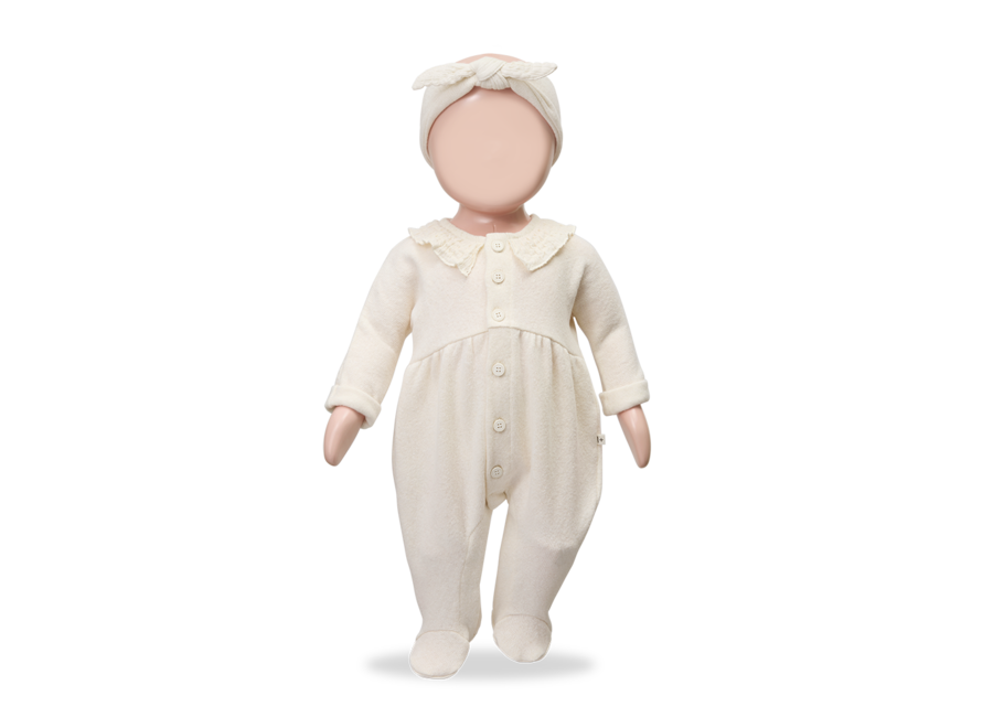 1+ Helen Jumpsuit W/Feet Ecru