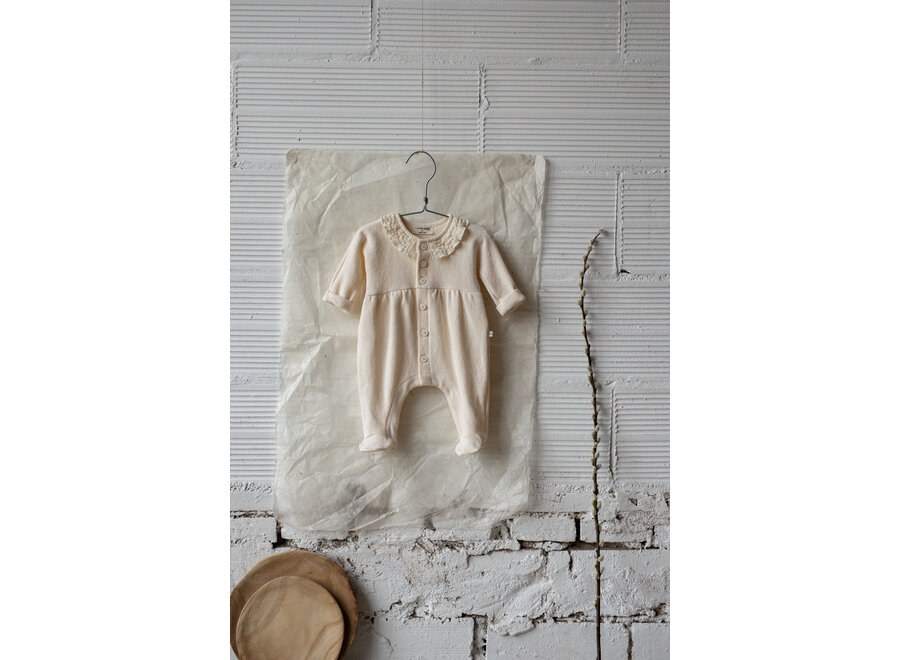 1+ Helen Jumpsuit W/Feet Ecru