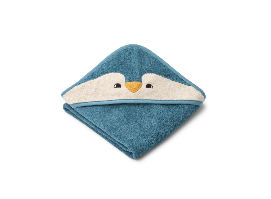 LW Albert Penguin Hooded towel Oceanview mix