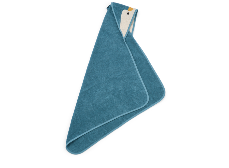 LW Albert Penguin Hooded towel Oceanview mix