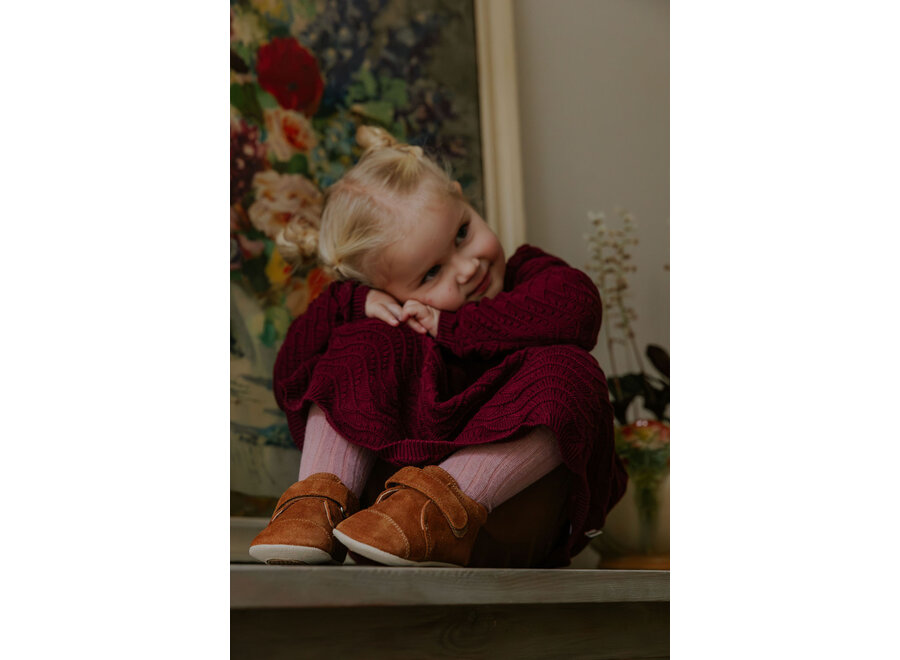 Petit Nord Shoe with Velcro Chestnut suede