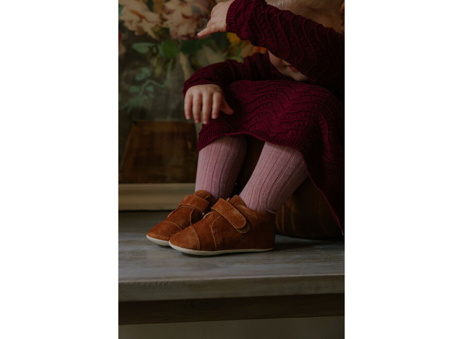Petit Nord Shoe with Velcro Chestnut suede