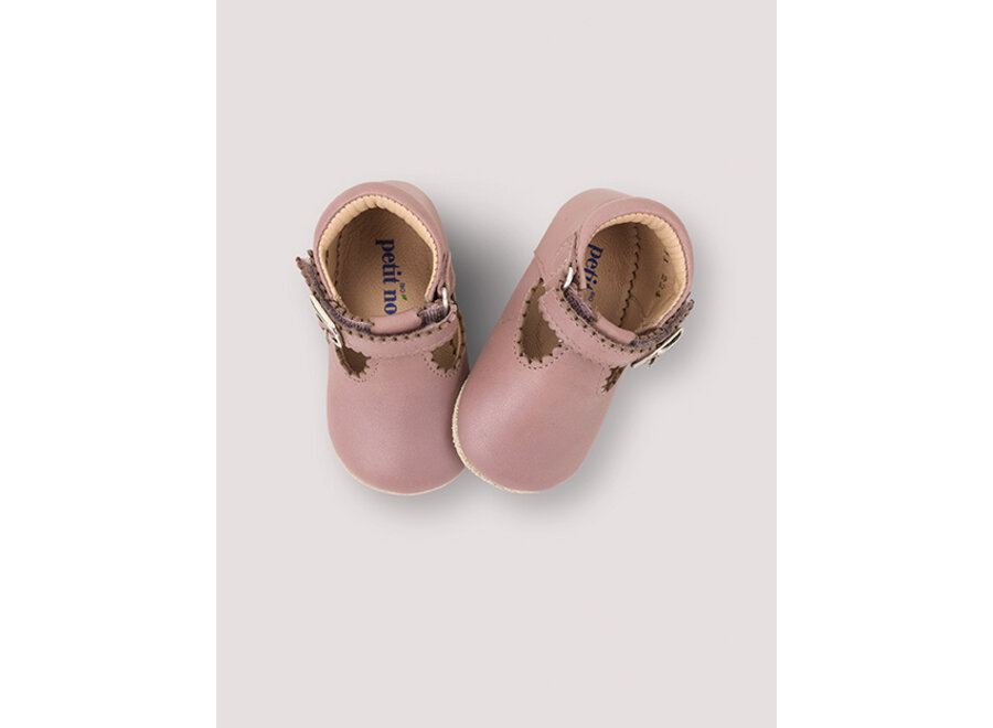 Petit Nord Baby Scallop T-bar Tanned rose