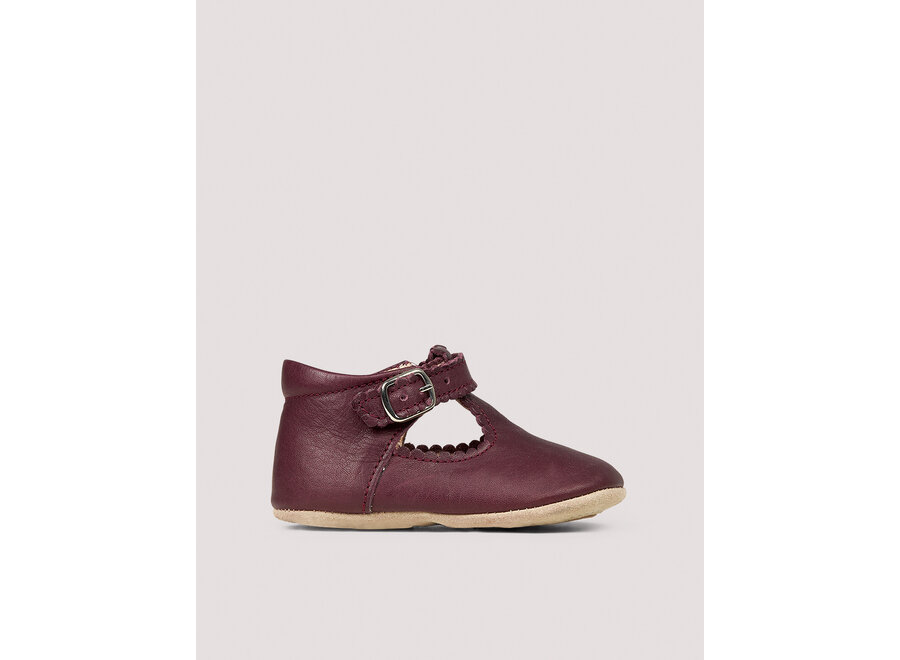Petit Nord Baby Scallop T-bar Plum