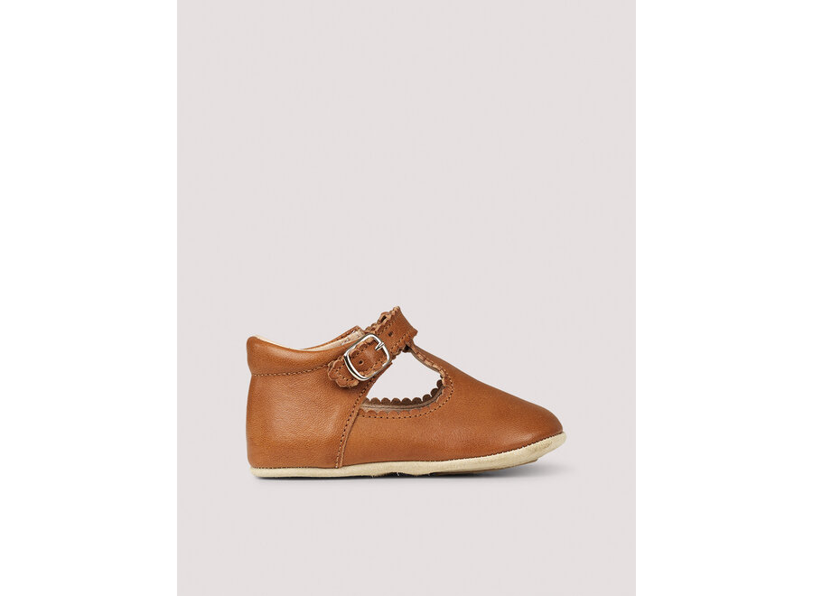 Petit Nord Baby Scallop T-bar Cognac