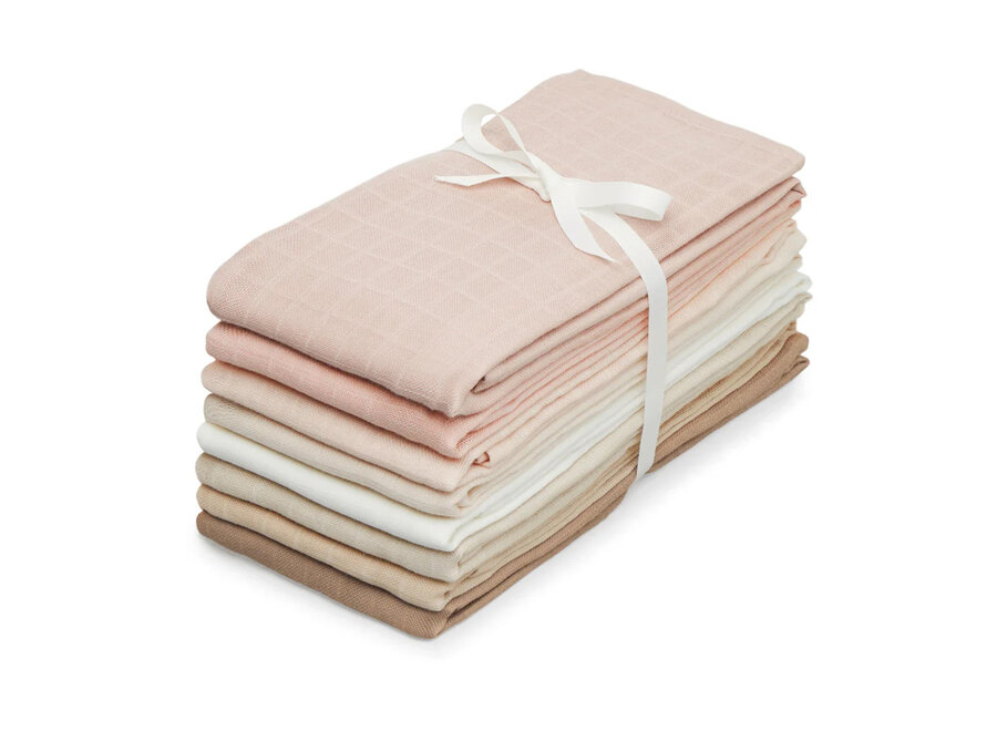 CC Muslin Cloth, 8-pack Rose Mix