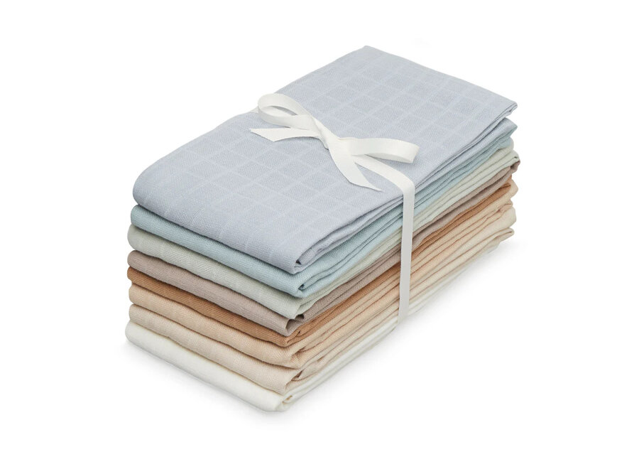 CC Muslin Cloth, 8-pack Ocean Mix