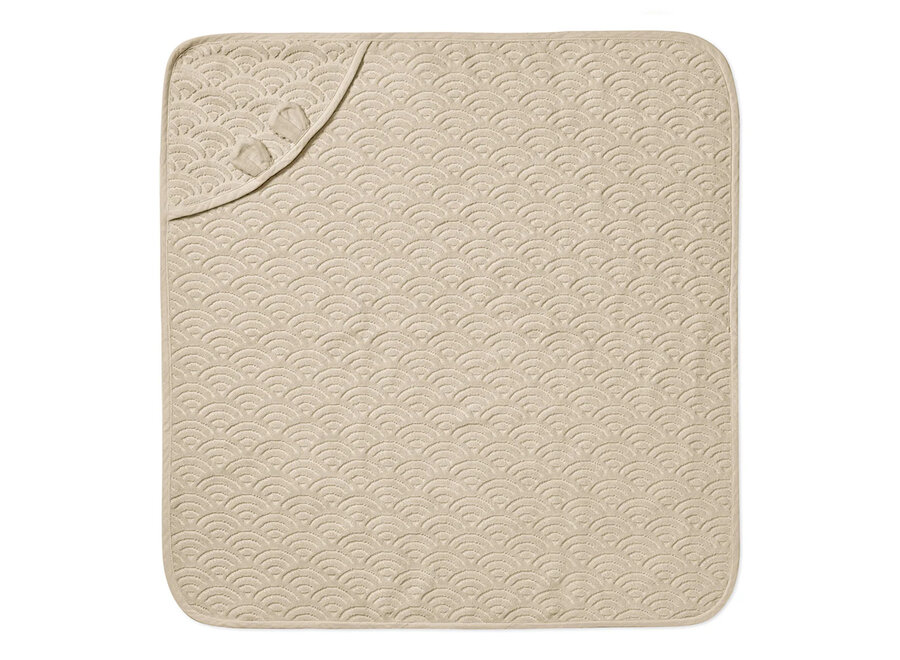 CC Hooded Baby Towel w/ ears Almond