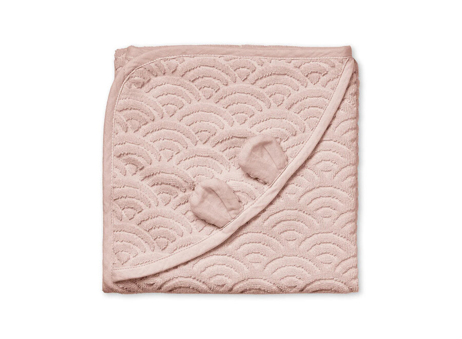 CC Hooded Baby Towel w/ ears Dusty Rose