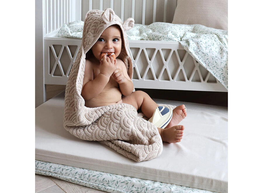 CC Hooded Baby Towel w/ ears Dusty Rose