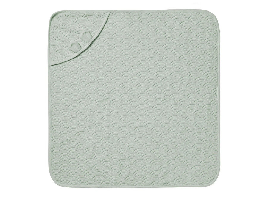CC Hooded Baby Towel w/ ears Dusty Green