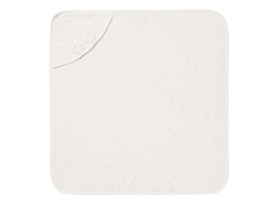 CC Hooded Baby Towel w/ ears Off-White