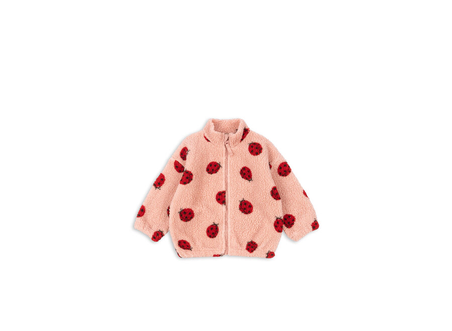 Konges Slojd Jody Teddy Jacket ladybug pink