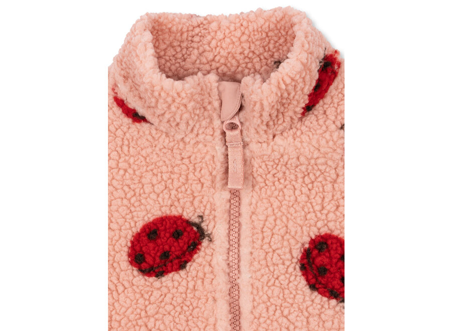 Konges Slojd Jody Teddy Jacket ladybug pink