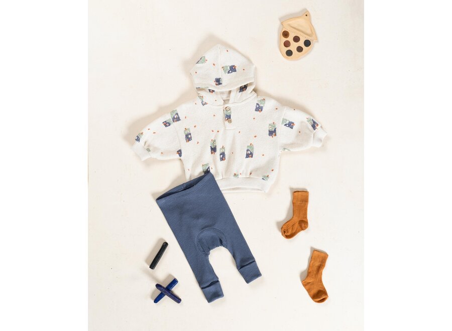 PU Rib Flame Legging Mirtilo