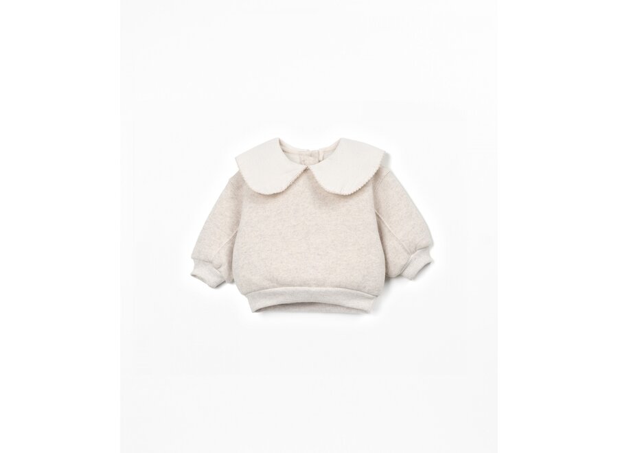PU Fleece Sweater Kraag Tones