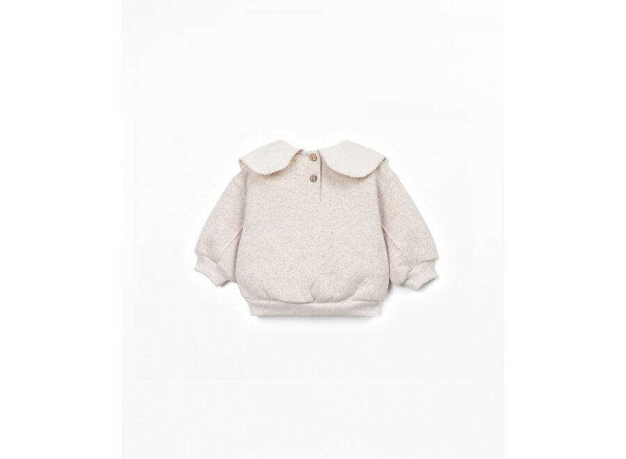 PU Fleece Sweater Kraag Tones