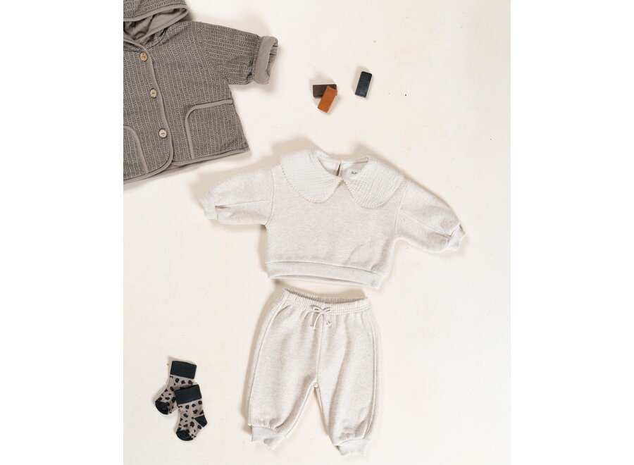 PU Fleece Sweater Kraag Tones