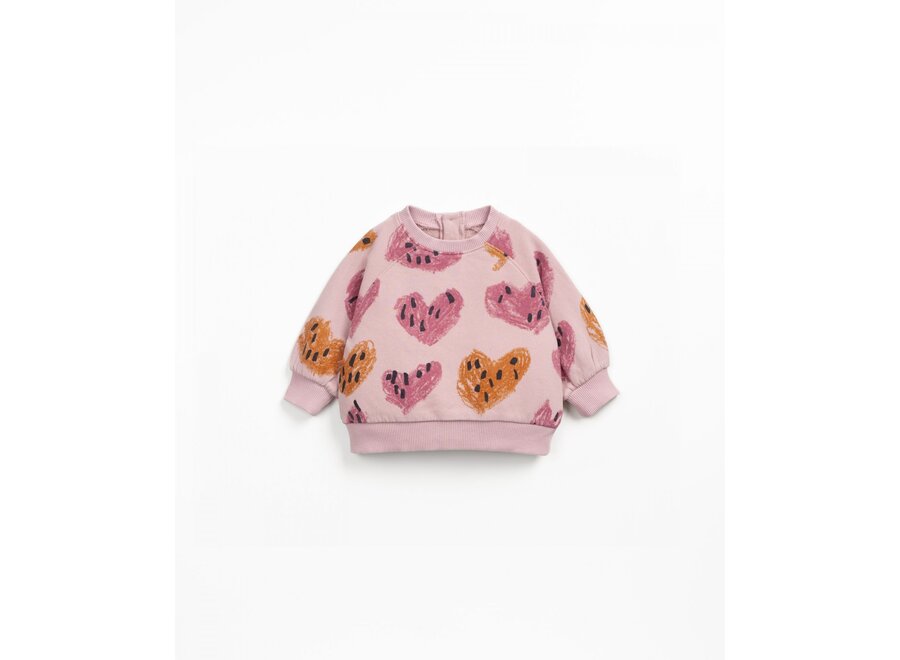 PU Fleece Sweater Rose