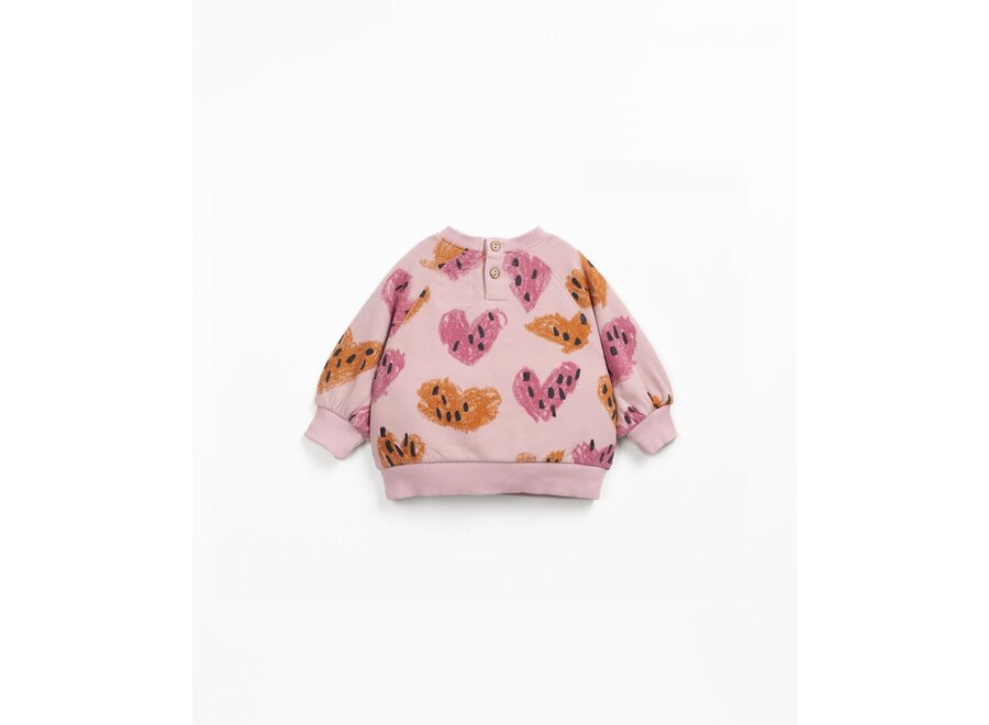 PU Fleece Sweater Rose