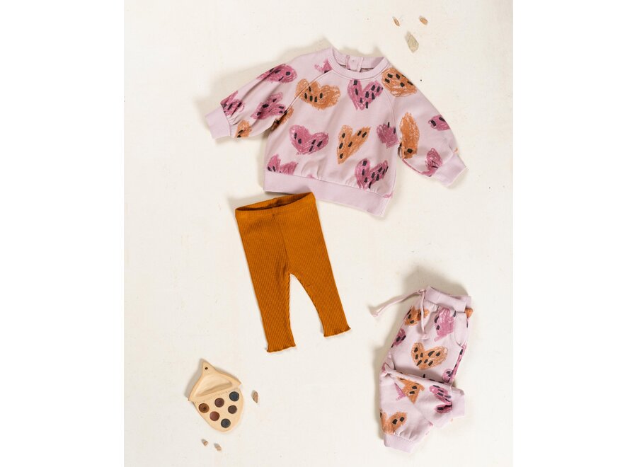 PU Fleece Sweater Rose