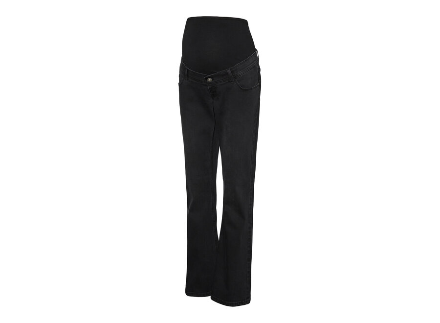 Mama;Licious Kairo Flared Jeans Black Denim Washed Black