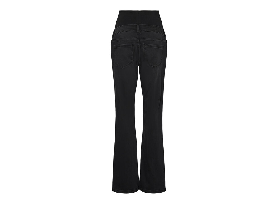 Mama;Licious Kairo Flared Jeans Black Denim Washed Black
