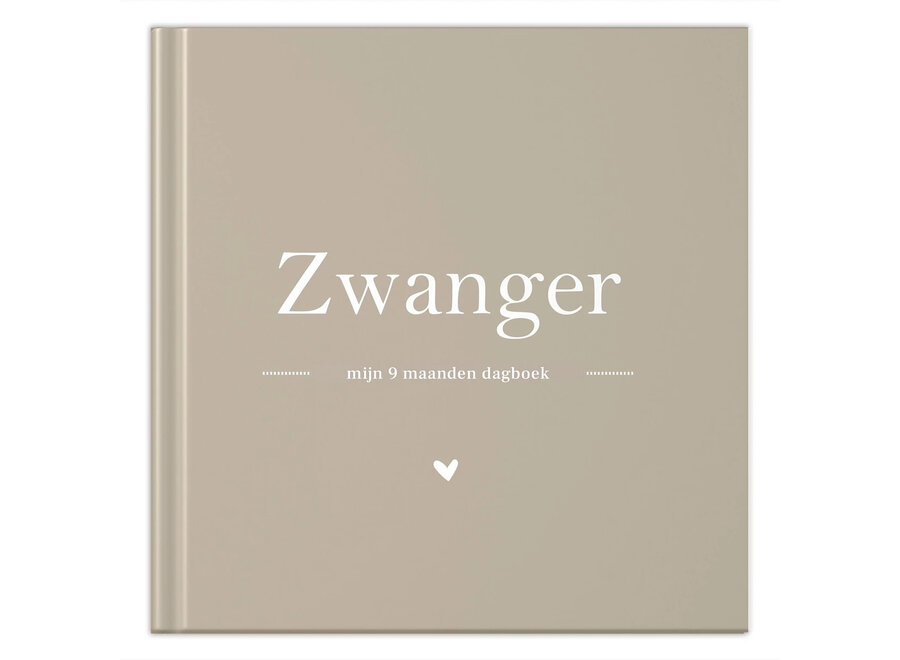 Invulboekjes zwanger 9 maandenboek taupe