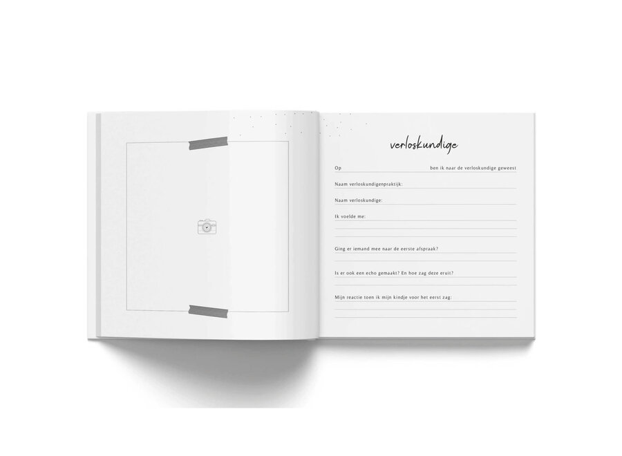 Invulboekjes zwanger 9 maandenboek taupe