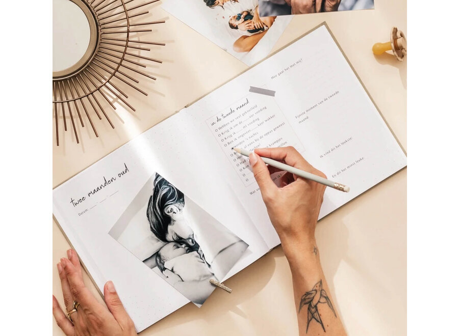 Invulboekjes baby eerste jaar taupe