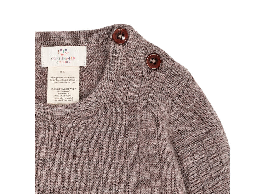 CC Romper Rib wol naturel