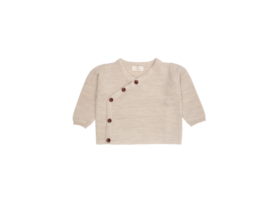 CC Overslag vestje wol naturel