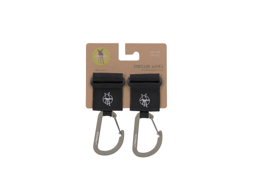 Lässig Stroller Hooks 2 pcs black