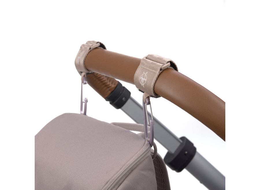 Lässig Stroller Hooks 2 pcs beige