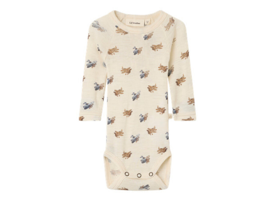 Lil Atelier Nalu wool body turtledove aviator