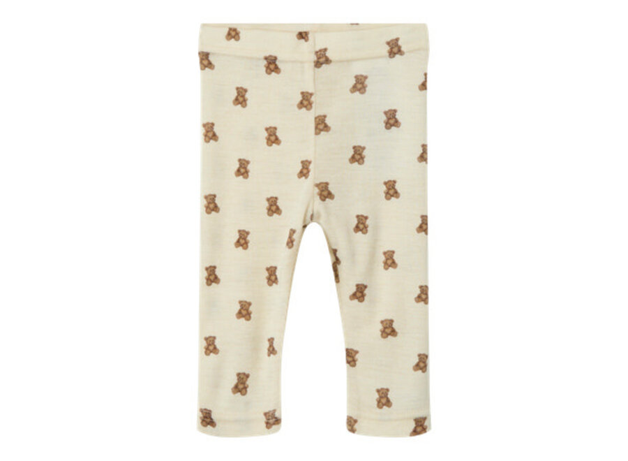 Lil Atelier Nalu wool legging turtledove melange