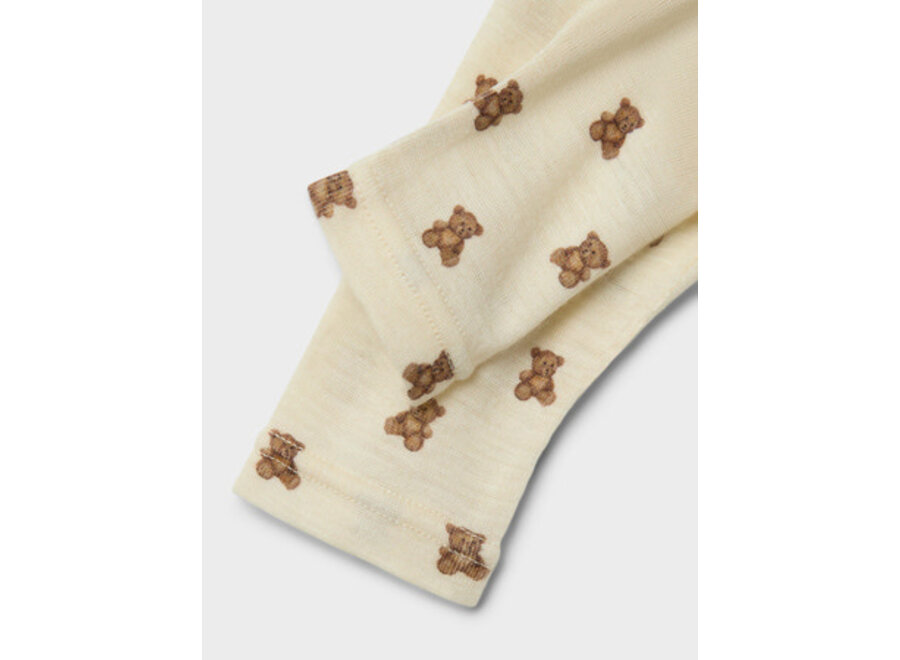 Lil Atelier Nalu wool legging turtledove melange