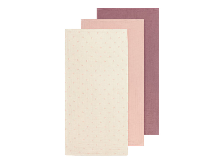 Lil' Atelier Fergie 3Pack Nappies Turtledove Nostalgia Rose/Cameo Rose
