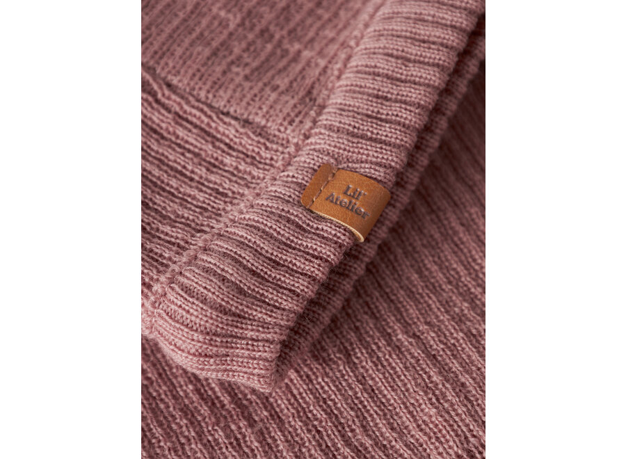Lil' Atelier Nanson Knit Balaclava Misty Rose