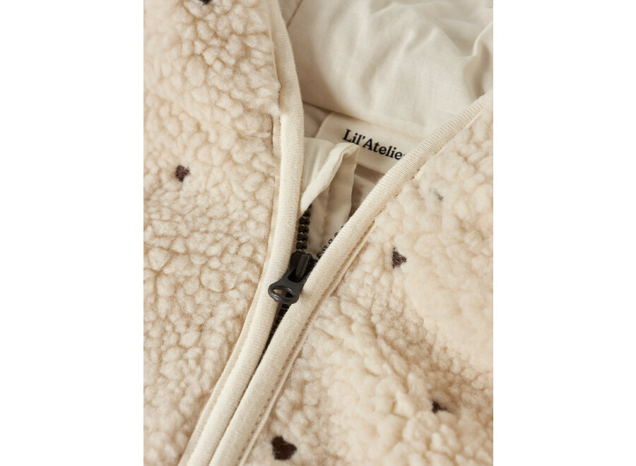 Lil' Atelier Nalo Loose Jacket Turtledove Hearts Emb