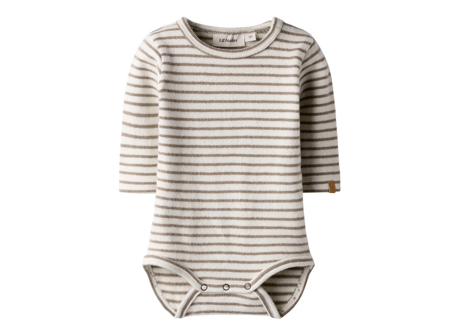 Lil' Atelier Thoro Keo Ls Slim Body Turtledove Sepia Tint