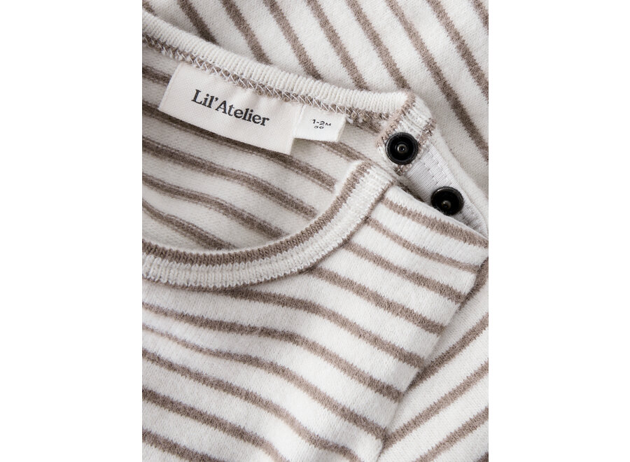 Lil' Atelier Thoro Keo Ls Slim Body Turtledove Sepia Tint