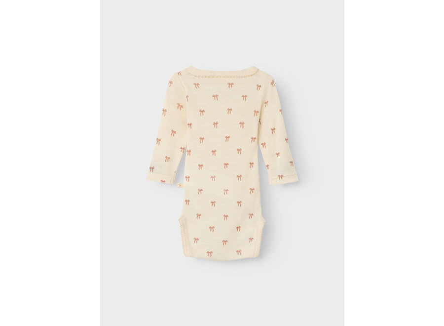 Lil Atelier Gavo wool body ls turtledove melange
