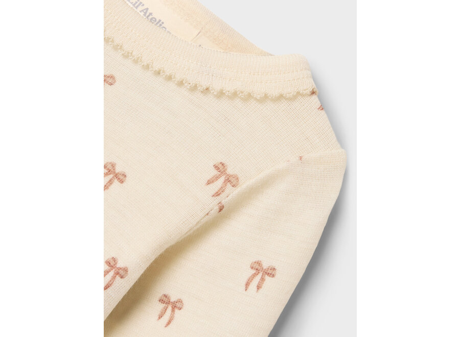 Lil Atelier Gavo wool body ls turtledove melange