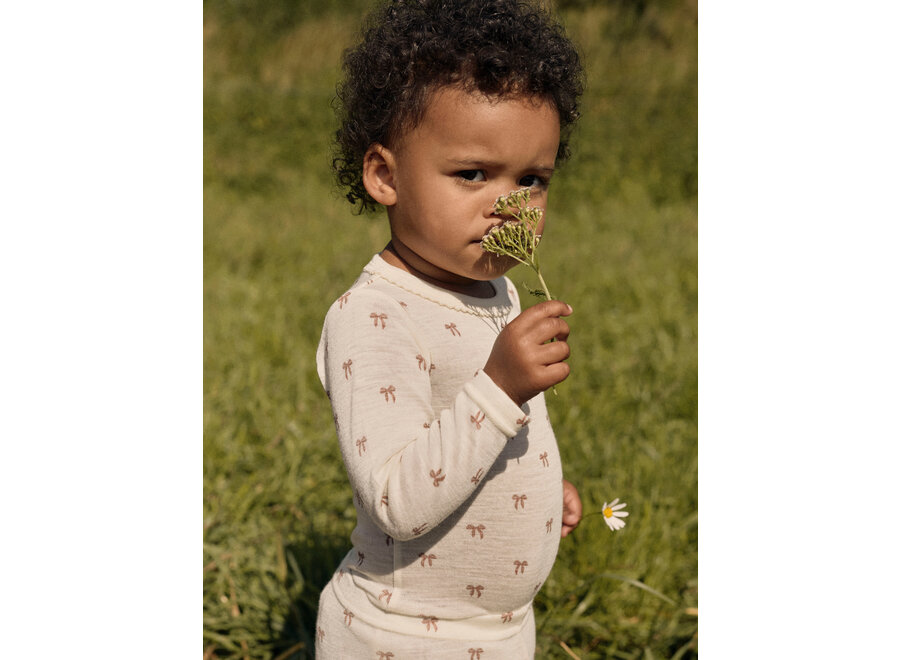 Lil Atelier Gavo wool body ls turtledove melange