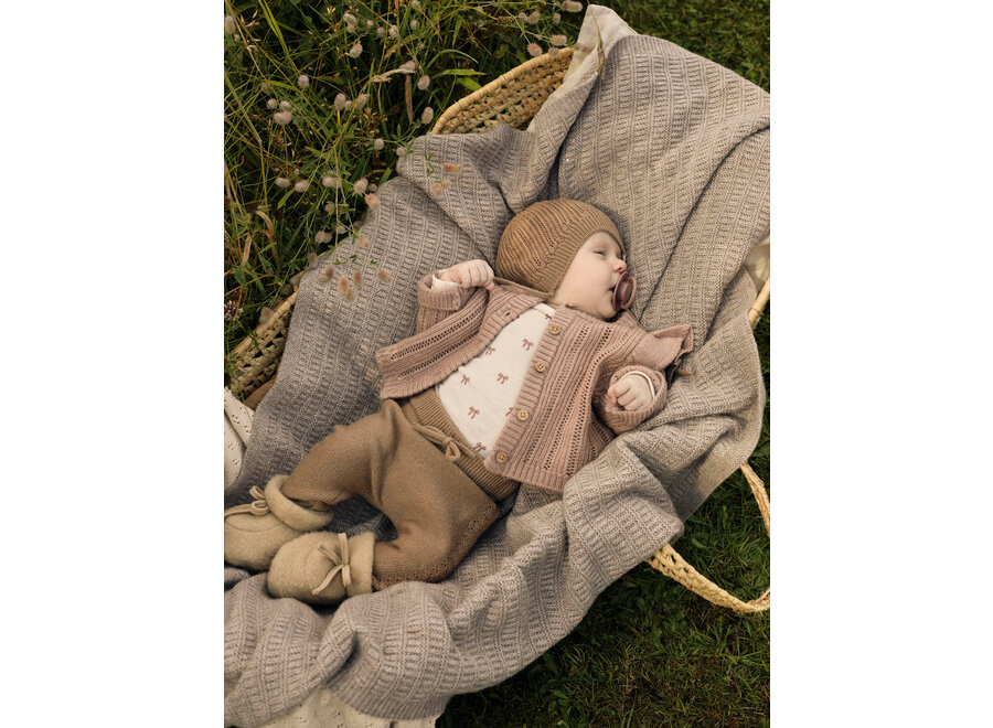 Lil Atelier Gavo wool body ls turtledove melange