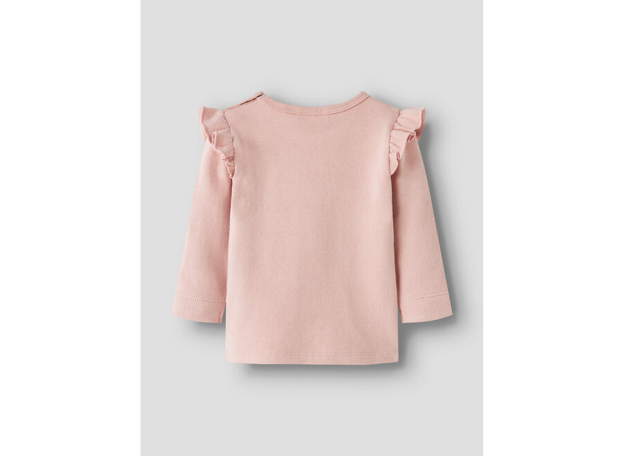 Lil' Atelier Thora Hyk Ls Slim Top Cameo Rose