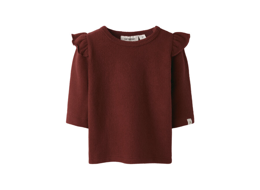 Lil' Atelier Thora Hyk Ls Slim Top Hot Chocolate